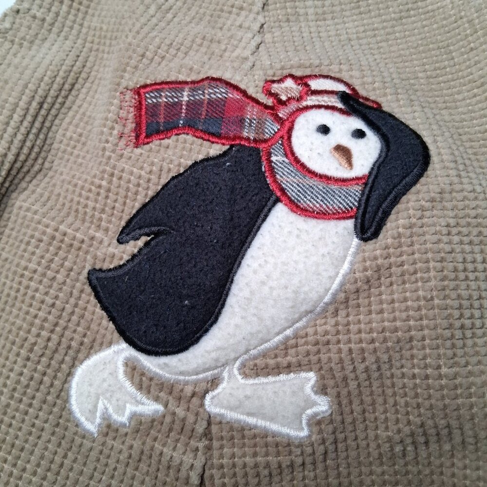 Vintage Blooz by Cachcach Overalls Youth 24 Months Brown Corduroy Penguin Pants - Picture 3 of 16
